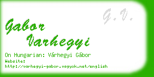 gabor varhegyi business card